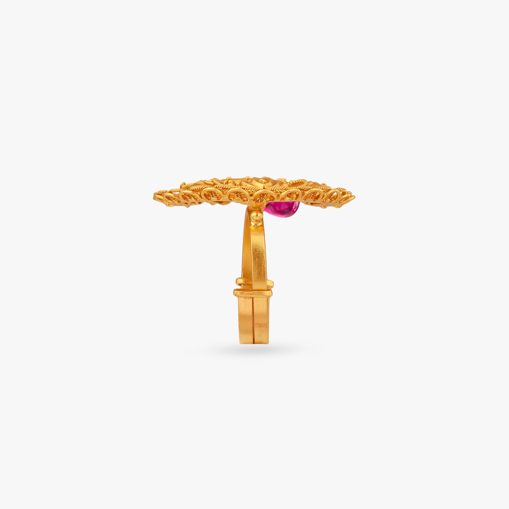 Lush Crescent Gold Ring,,hi-res image number null
