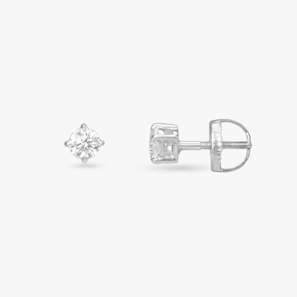 Frost Bloom Solitaire Stud Earrings,,hi-res image number null