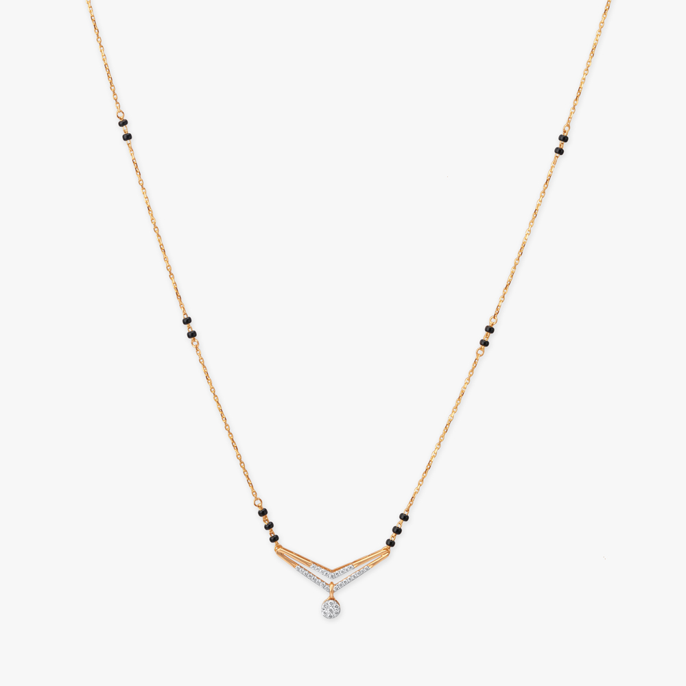 Radiant Chevron Diamond Mangalsutra,,hi-res image number null