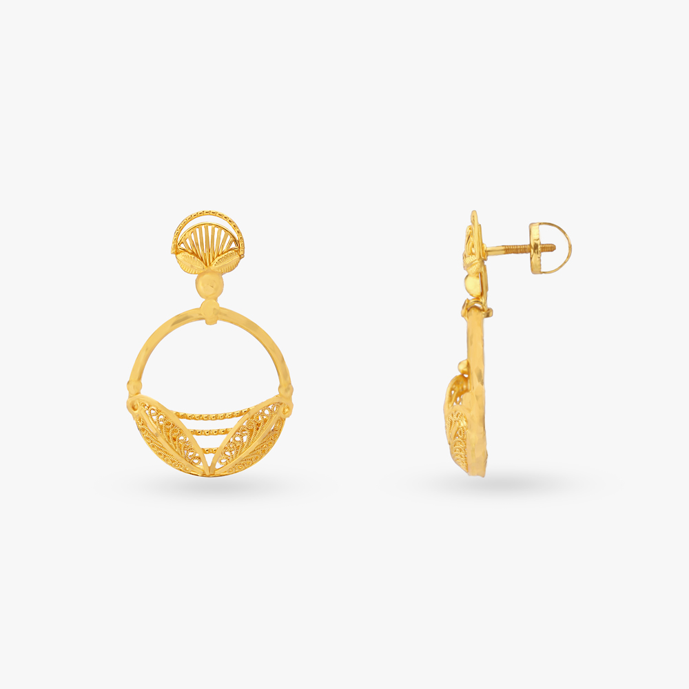 Chic Gold Drop Earrings,,hi-res image number null