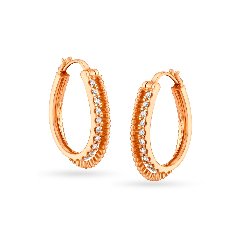 Eclectic Square Gold Hoop Earrings