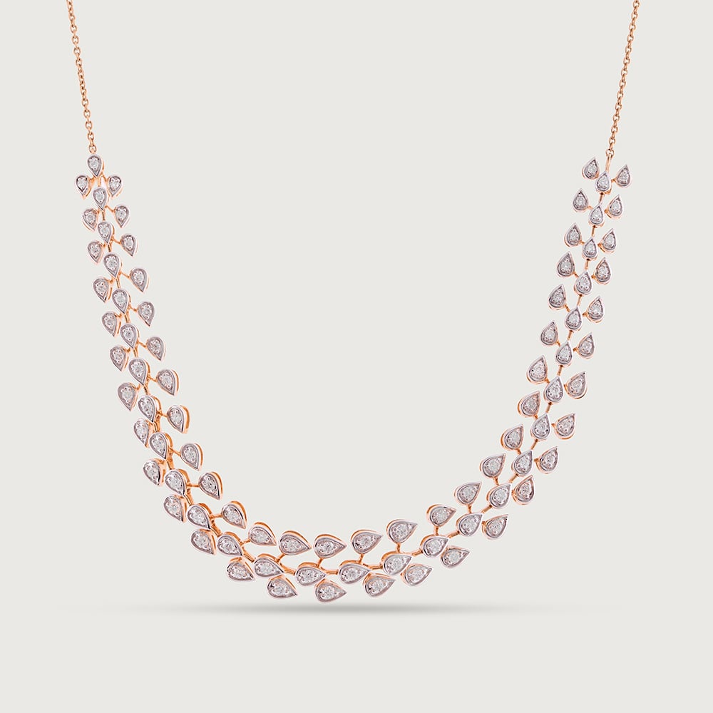 Dazzling Teardrop Gold & Diamond Necklace,,hi-res image number null