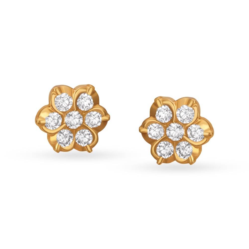219Contemporary Seven Stone Diamond Earring Collection  Real diamond  earrings Stone earrings studs Gold earrings models