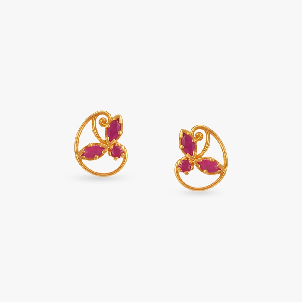 Playful Bloom Ruby Stud Earrings,,hi-res image number null