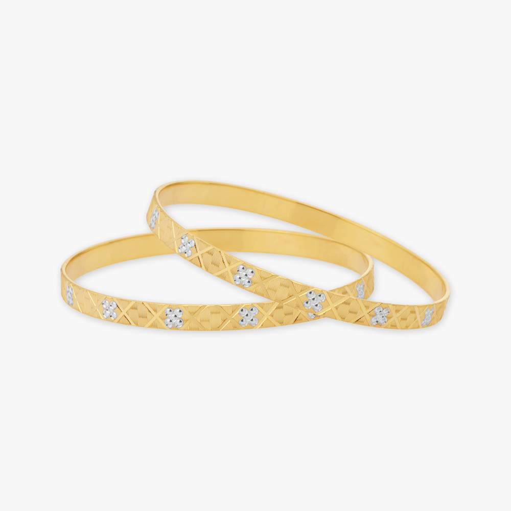 Rhodium Gold Bangle Set,,hi-res image number null
