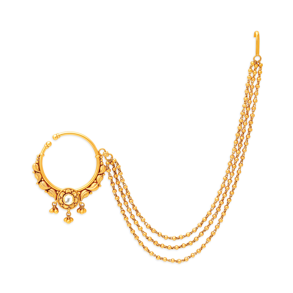 Traditional Opulent Gold Nath,,hi-res image number null