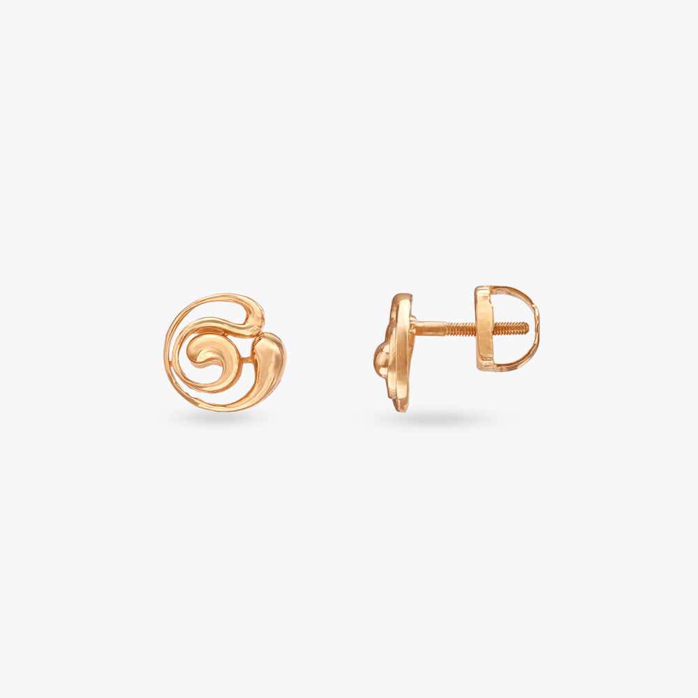 Swirl Loop Gold Pendant and Earring Set,,hi-res image number null