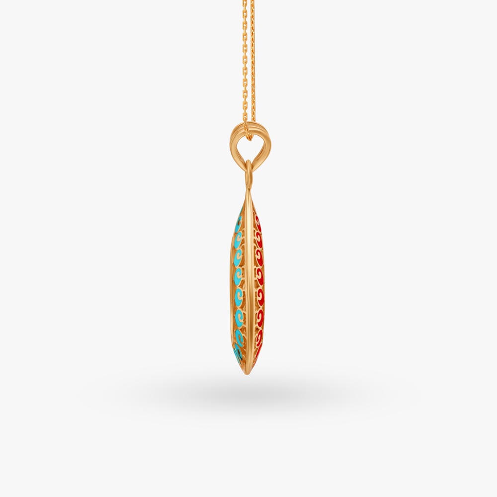 Charming Enamel Pendant and Earrings Set,,hi-res image number null