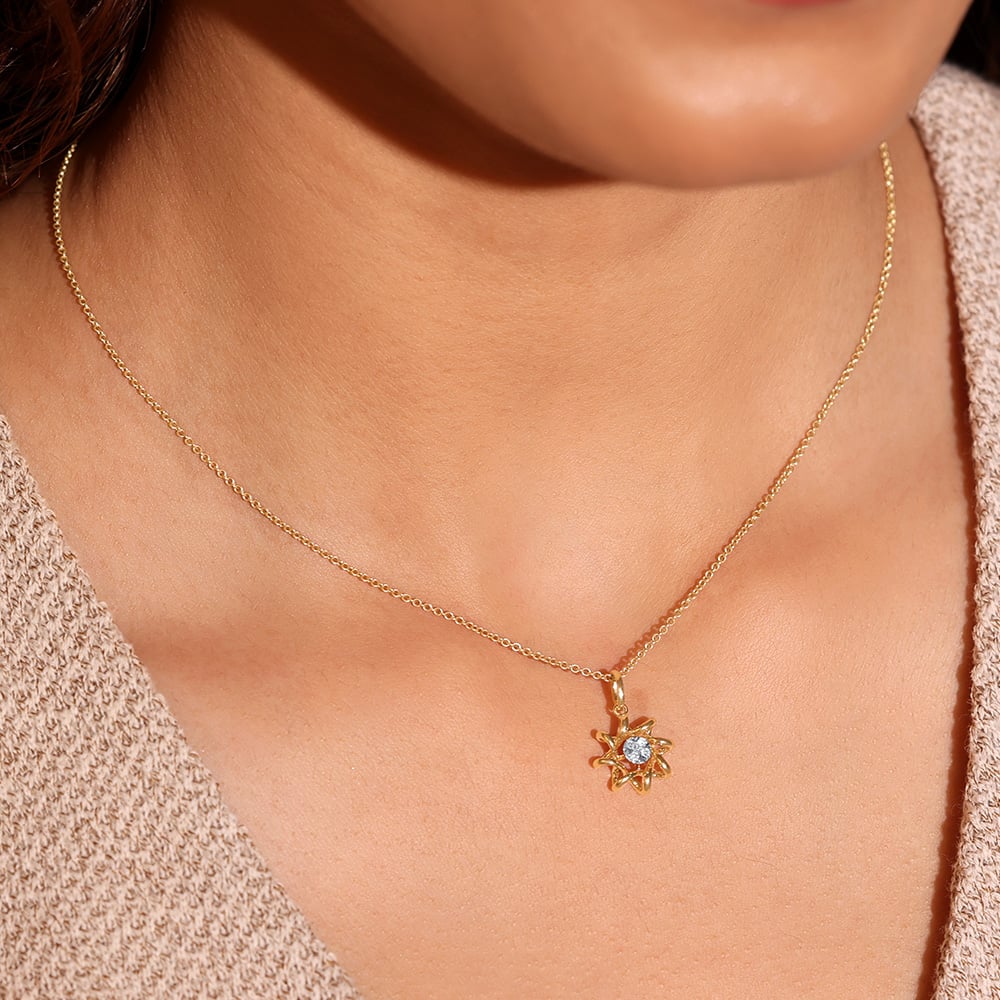 Serene Petal Diamond Pendant,,hi-res image number null