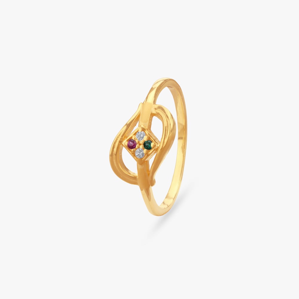 

Twist Prism Gold Finger Ring