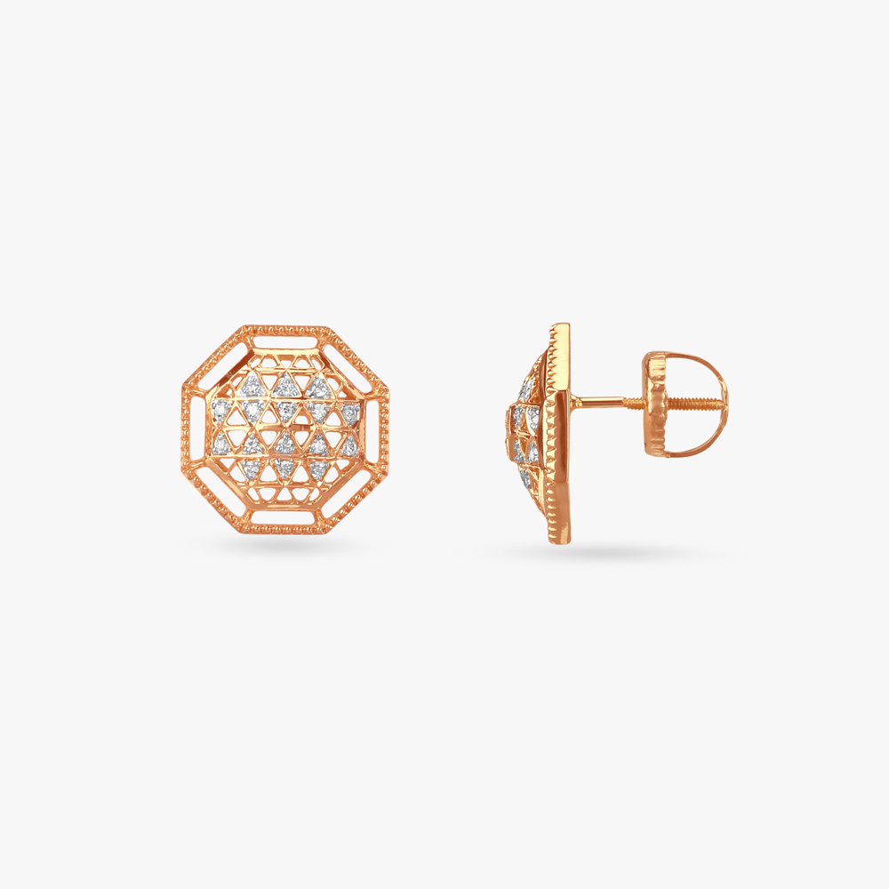 

Octagon Gleam Diamond Stud Earrings
