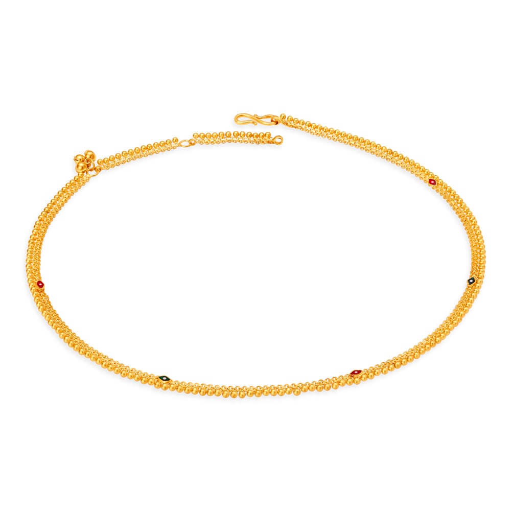 Bead Work Gold Hip Chain For Kids