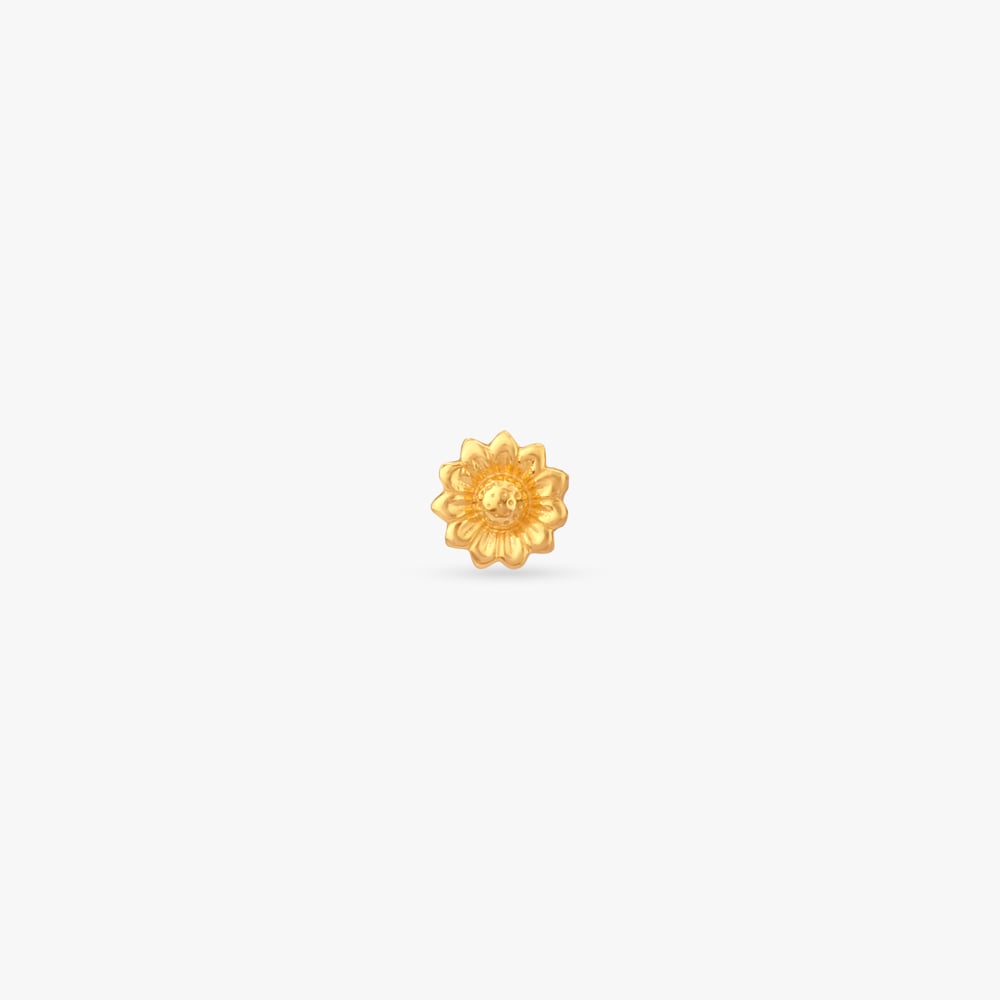 Sunlit Bloom Gold Nose Pin,,hi-res image number null