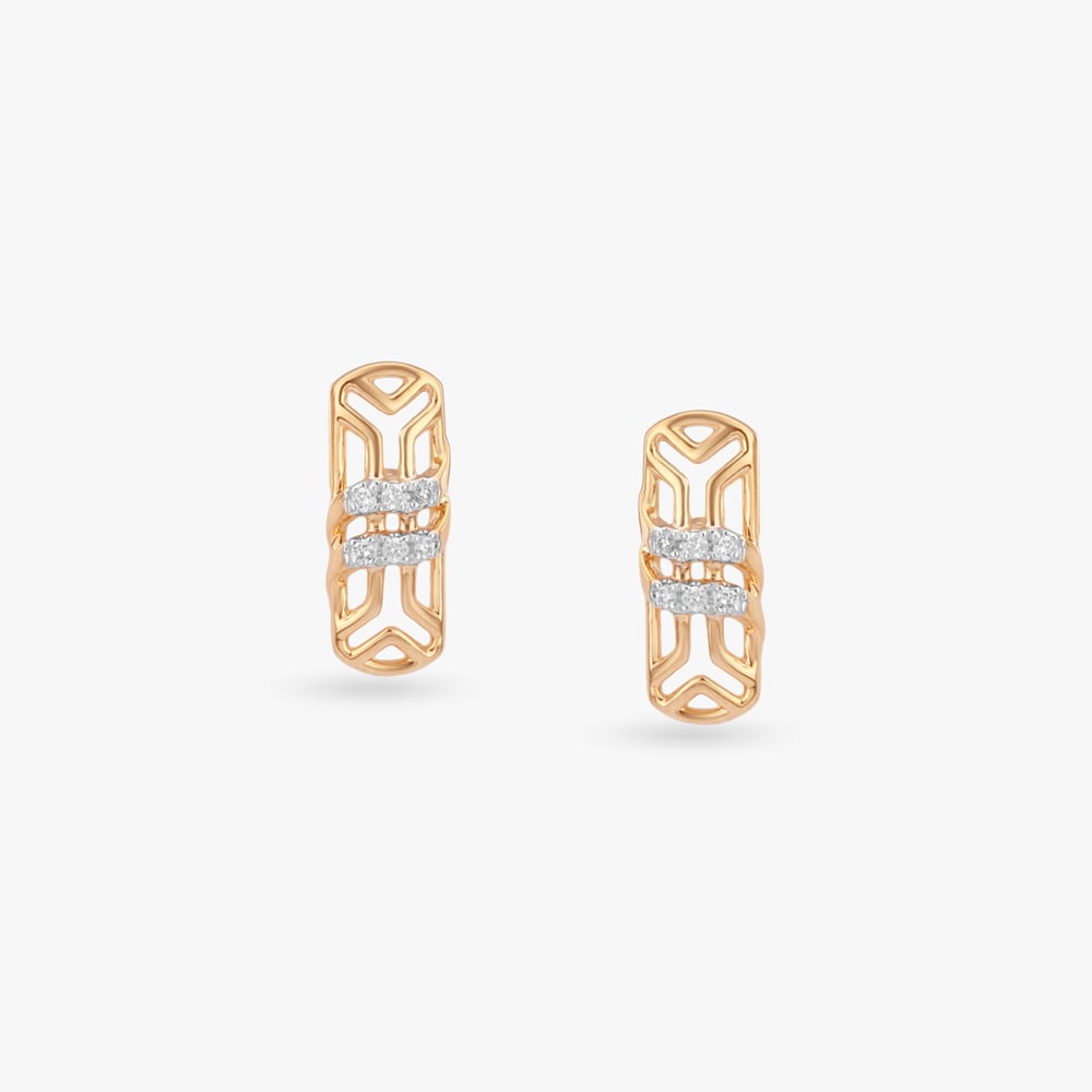 

Architectural Frame Diamond Stud Earrings