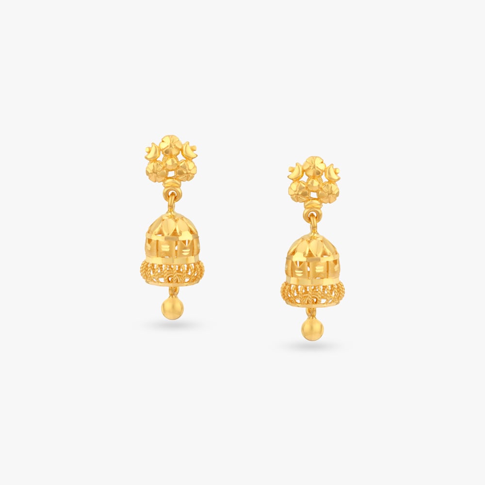 

Little Bells Gold Jhumka Earrings for Kids