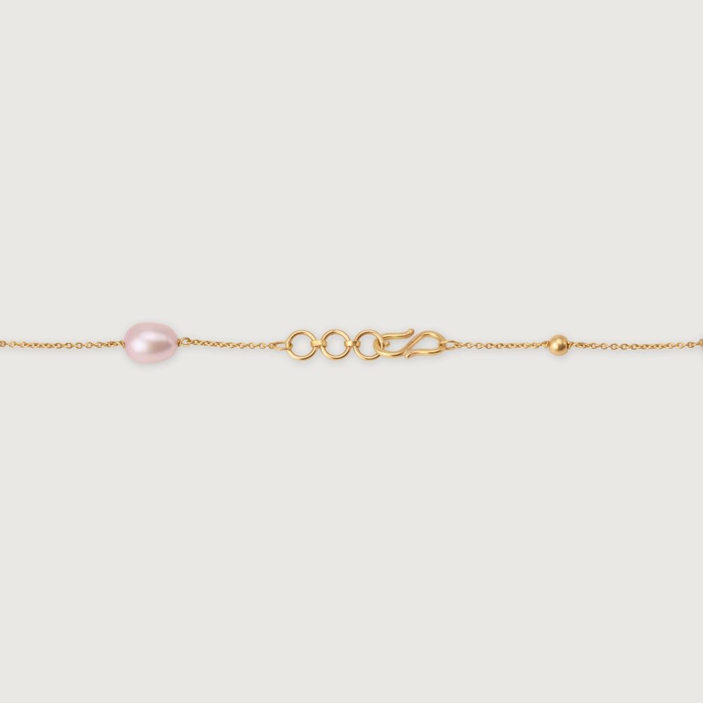 Elegant Lustrous 18KT Gold & Pearl Necklace,,hi-res image number null