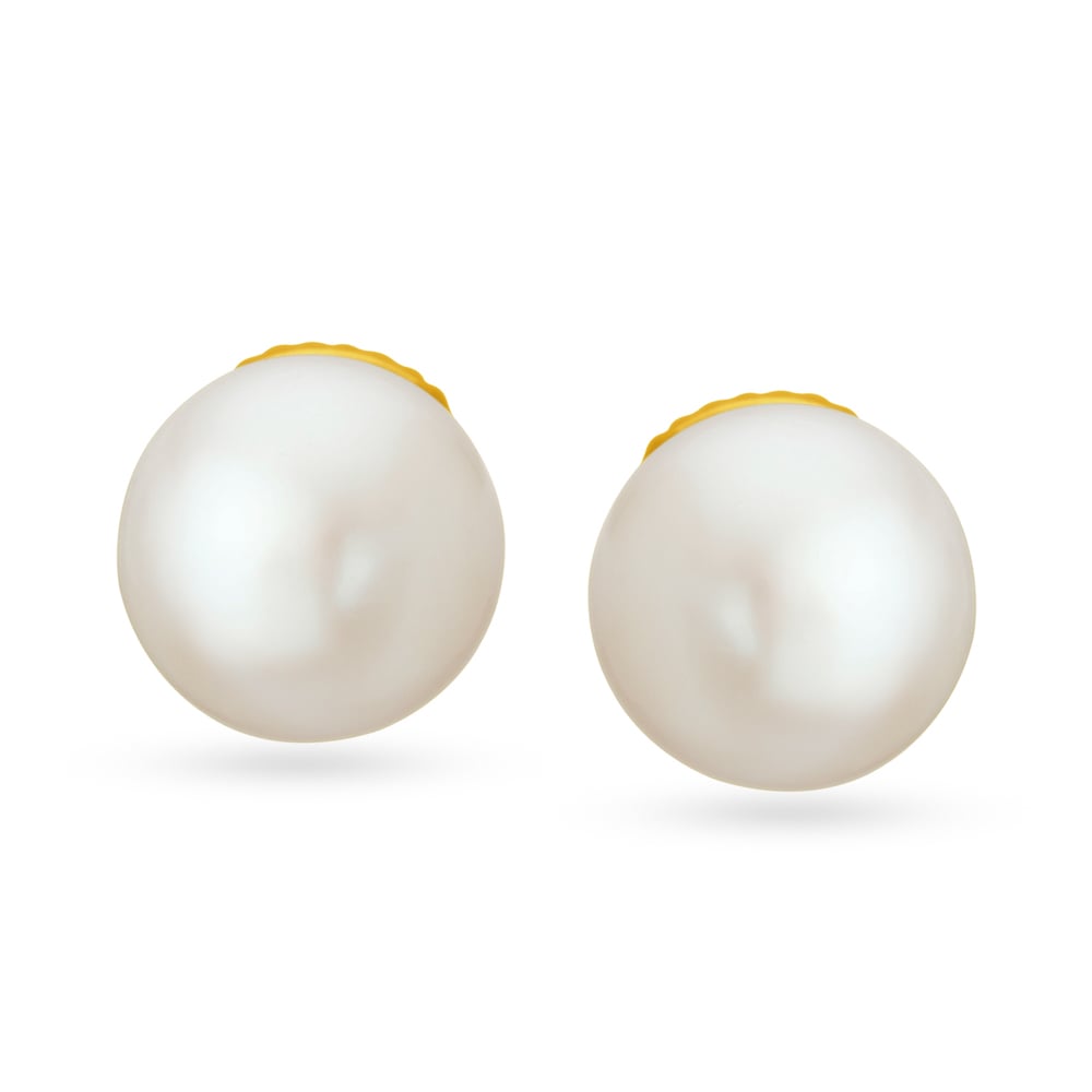 IBB 9ct Gold Freshwater Pearl Drop Medium Rectangular Hoop Earrings, Gold  at John Lewis & Partners