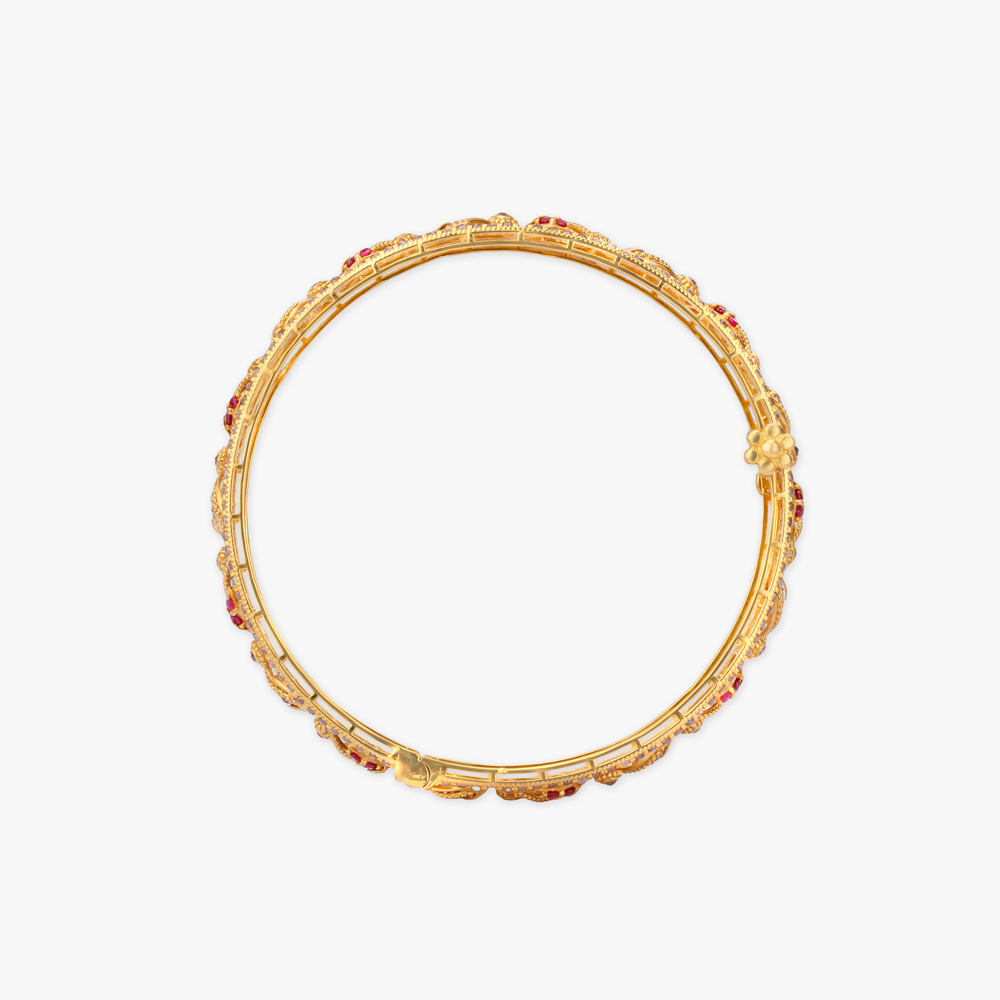 Creeper Poise Gold Bangles,,hi-res image number null