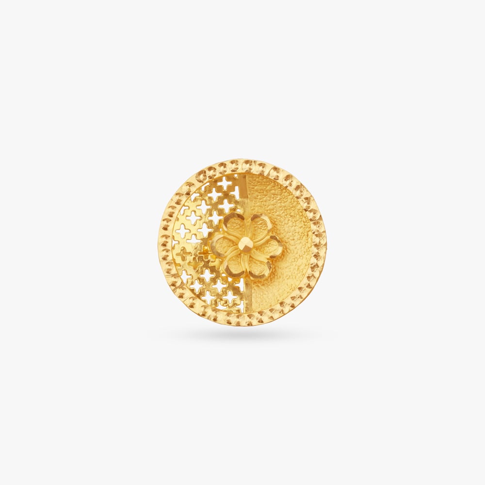 Petal Cutwork Gold Ring,,hi-res image number null