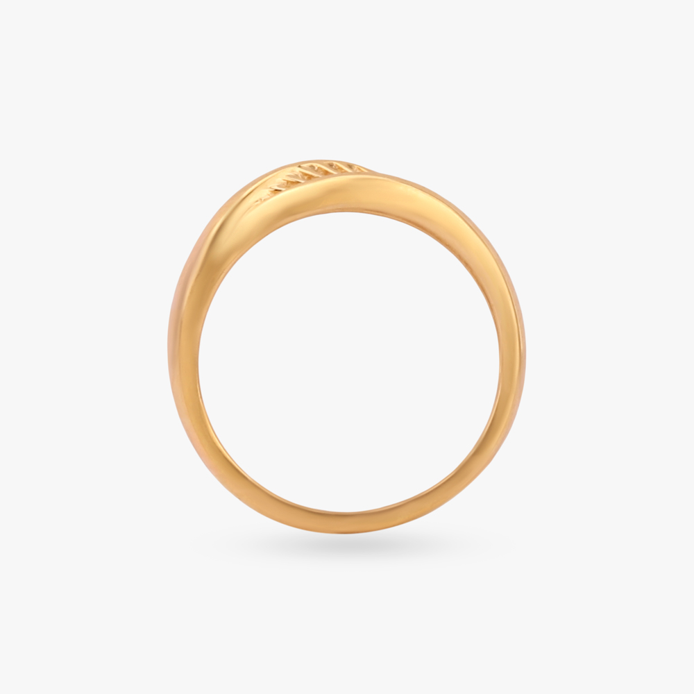 Sculpted Leaf Gold Ring,,hi-res image number null