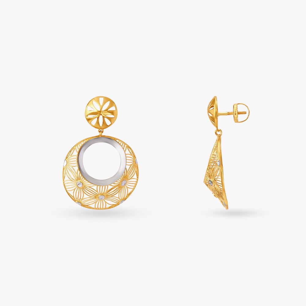 Ethereal Floral Drop Earrings,,hi-res image number null