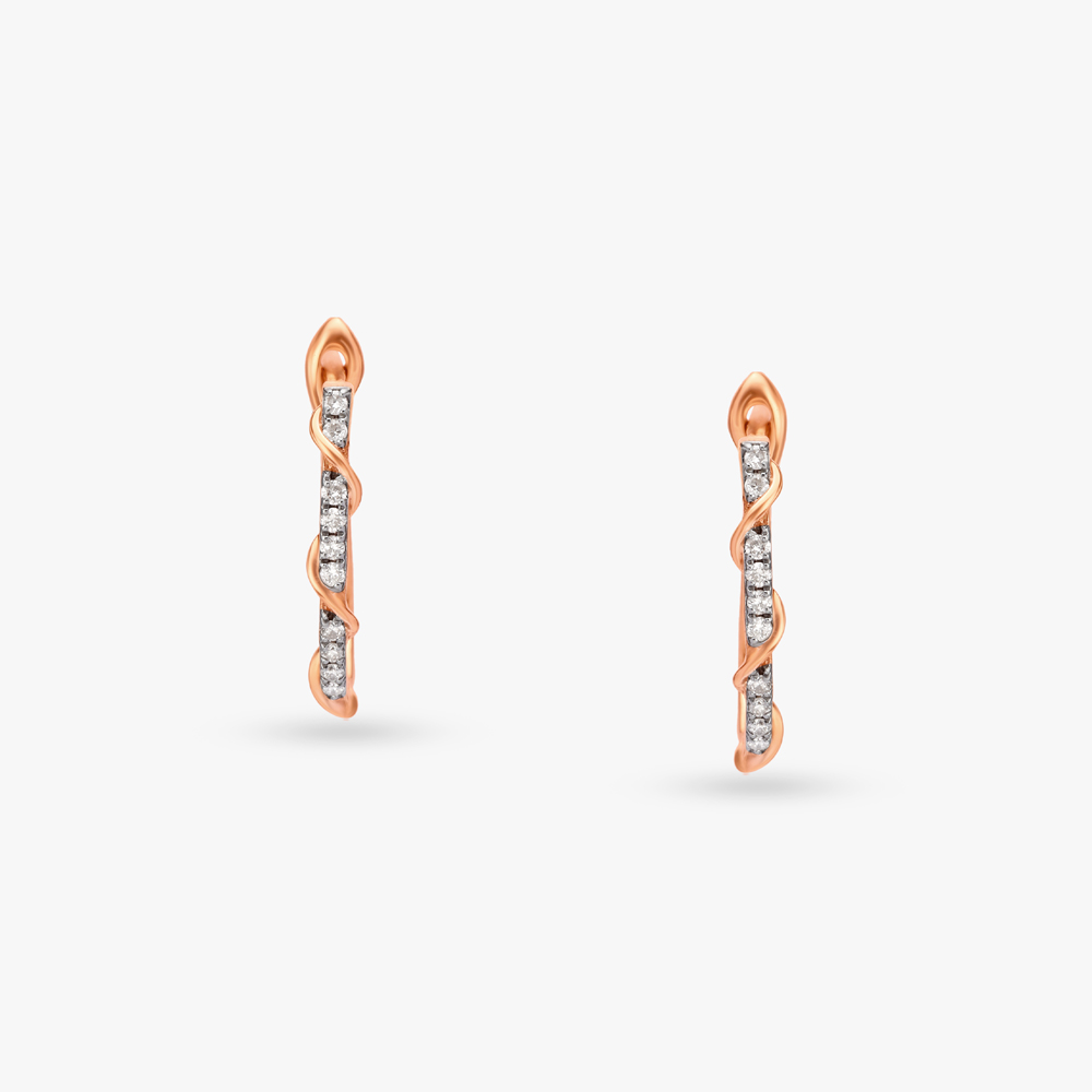 Twist Brilliance Diamond Hoop Earrings,,hi-res image number null