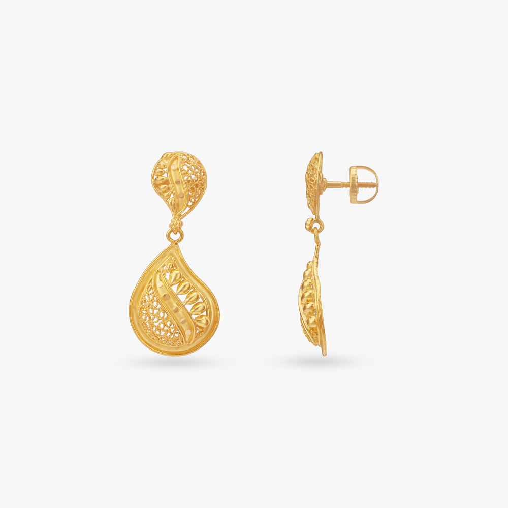 Tidal Drop Gold Pendant and Earrings Set,,hi-res image number null