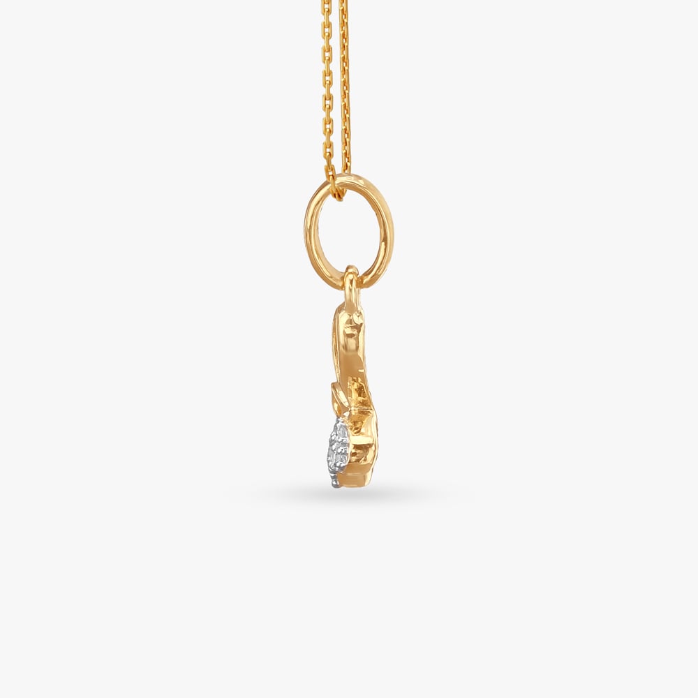 Tiny Wings Diamond Pendant For Kids,,hi-res image number null