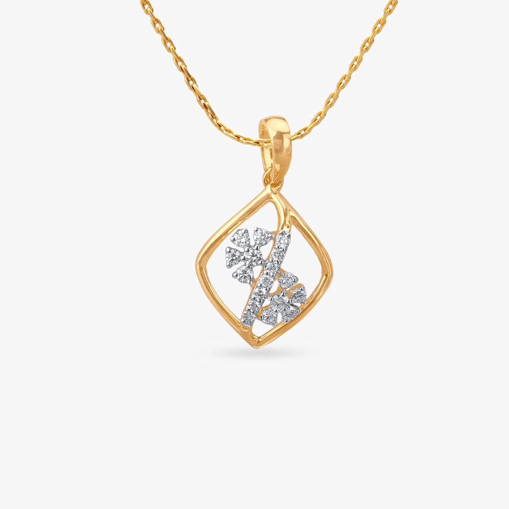

Twisted Charm Diamond Pendant