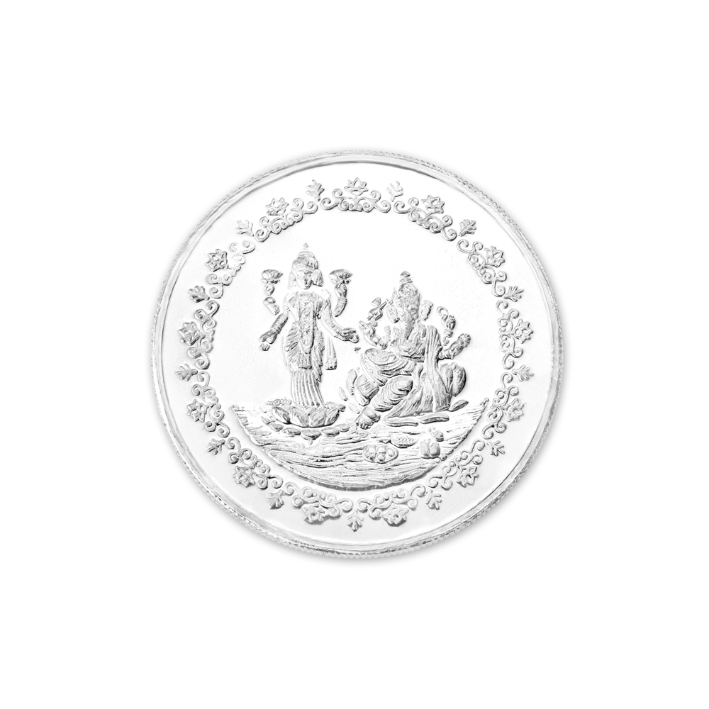 Ganesha And Lakshmi 50 Gram 999 Purity Silver Coin,,hi-res image number null