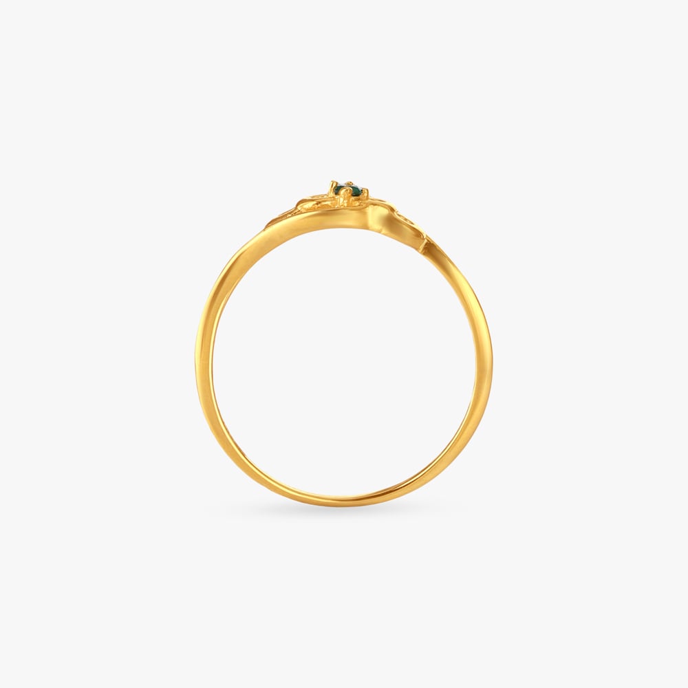 Swirling Spark Gold Finger Ring,,hi-res image number null