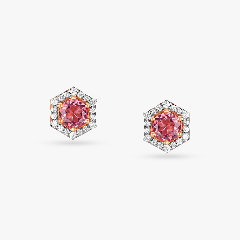 Tender Romance Diamond Stud Earrings,,hi-res image number null