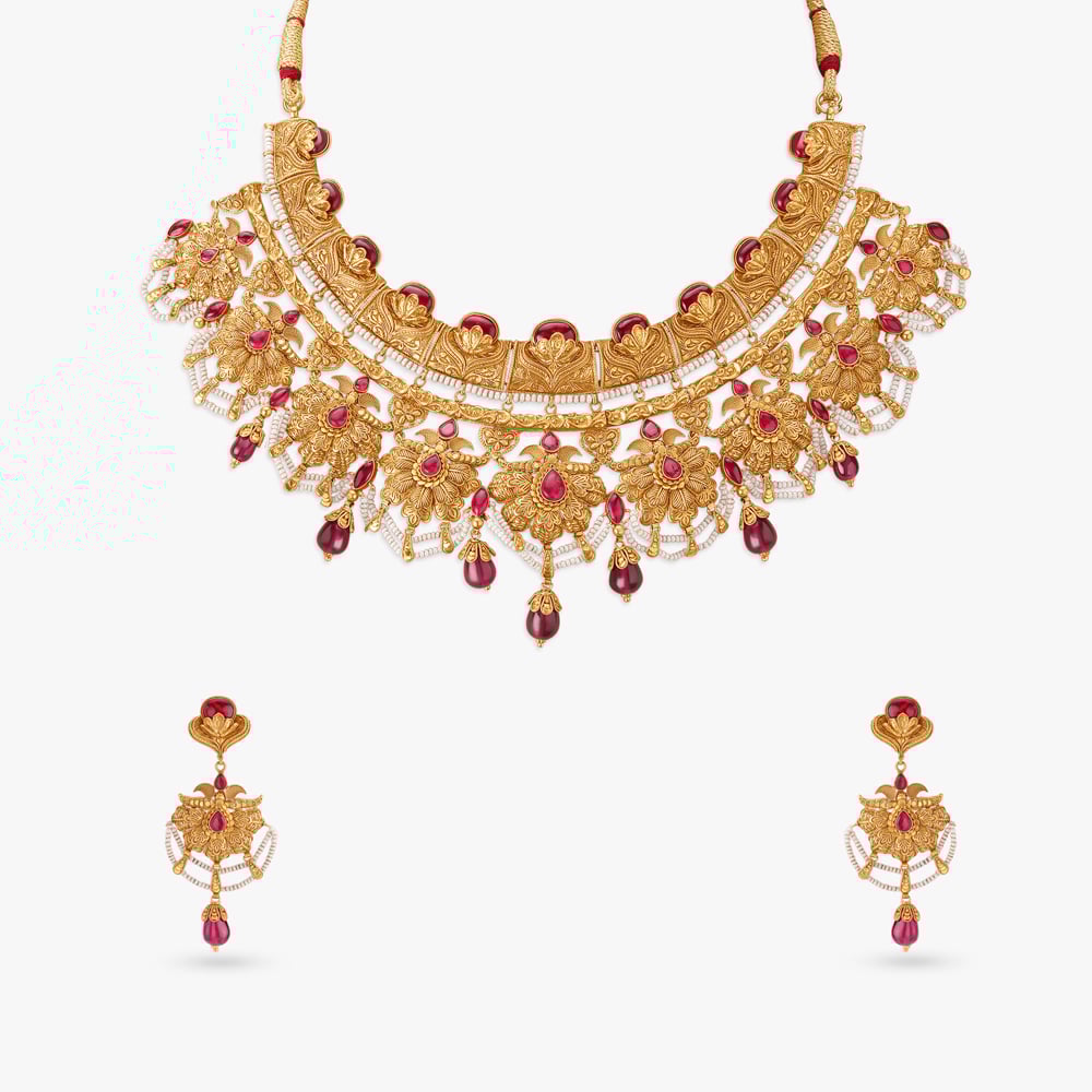 Mystical Blossoms Necklace Set,,hi-res image number null