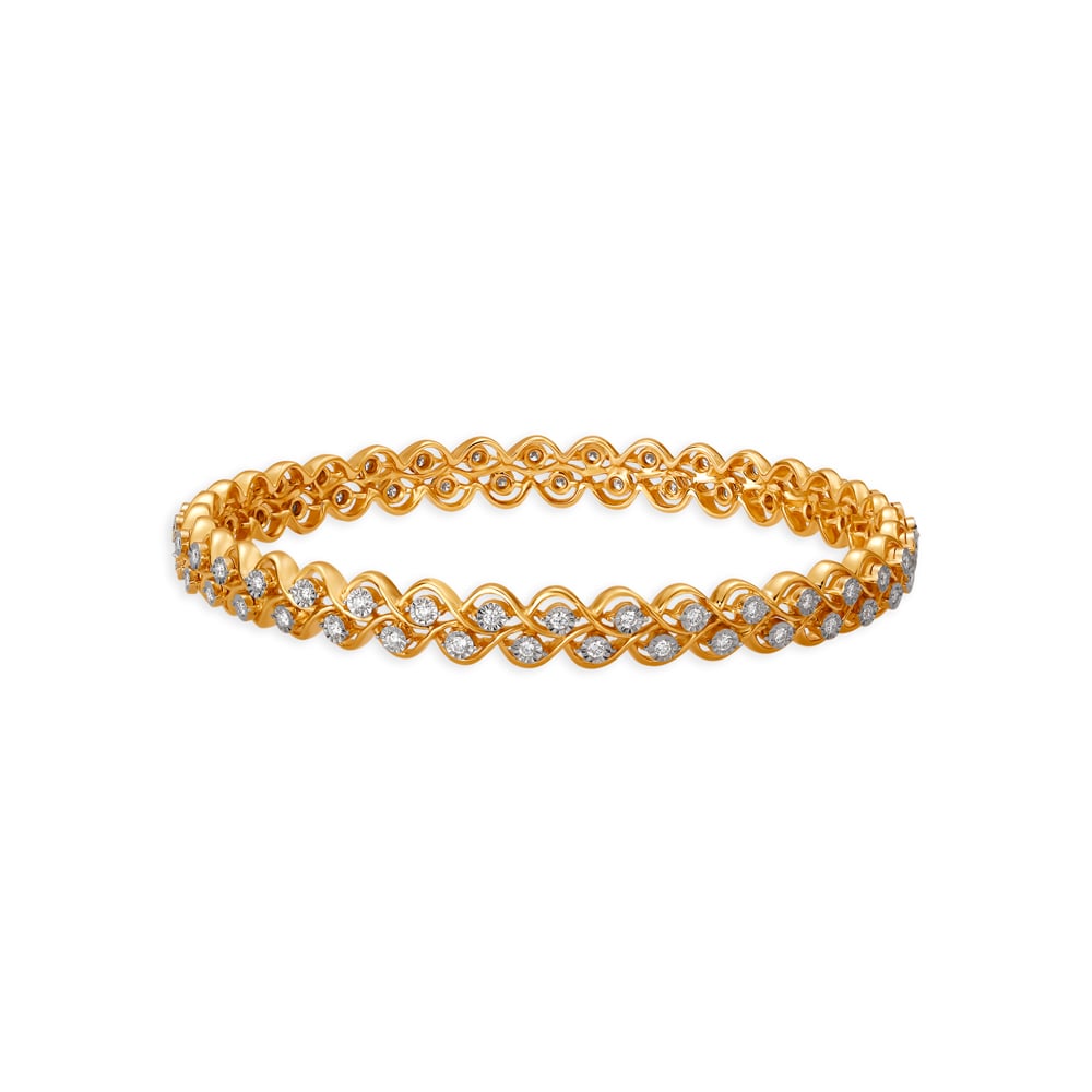 Zavya Bangle Bracelets and Cuffs : Buy Zavya Enchanting Harmony Gold-Plated  925 Sterling Silver Bracelet Online | Nykaa Fashion