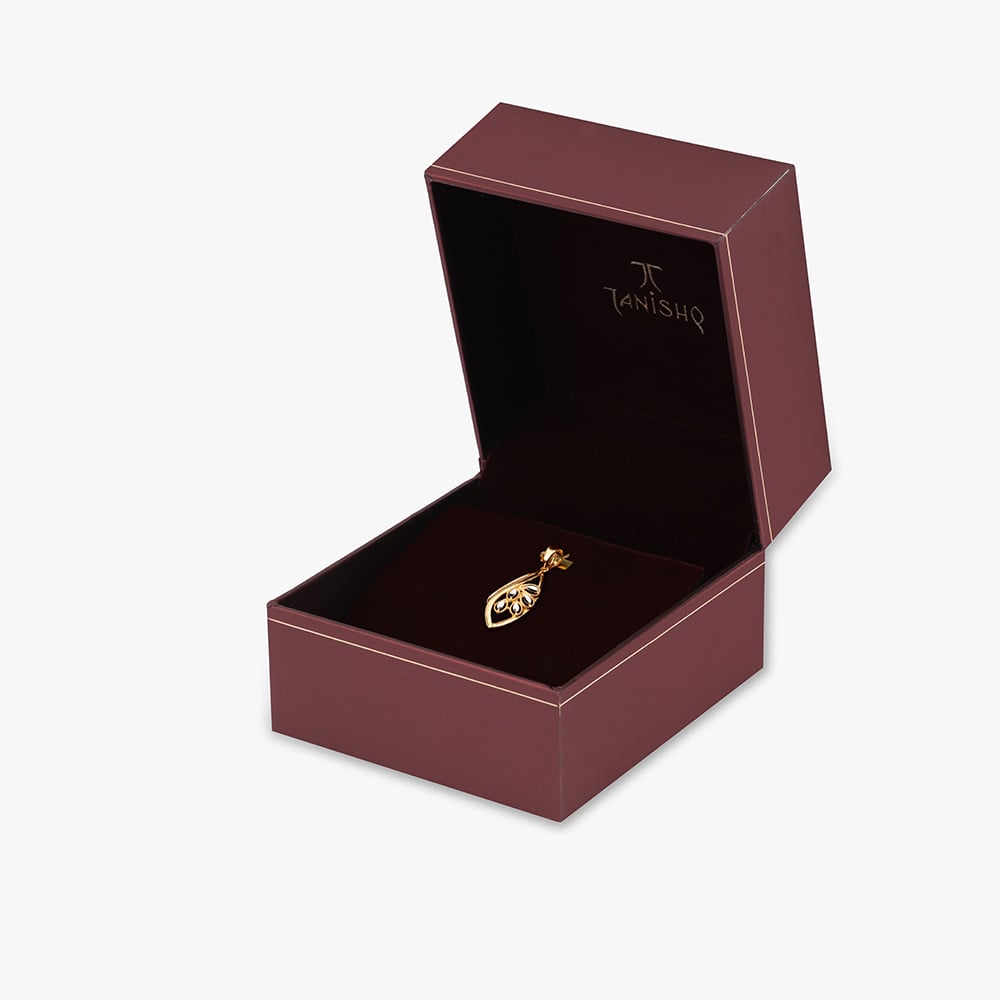 Illuminating Leaf Gold Pendant,,hi-res image number null