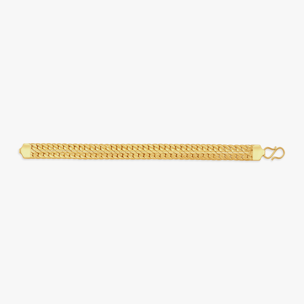 Brilliant Artsy Gold Link Bracelet for Men,,hi-res image number null