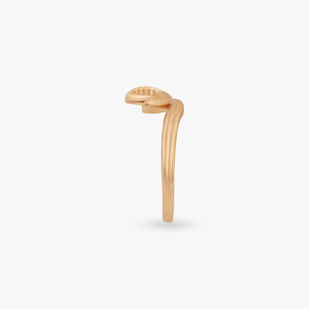 Sculpted Leaf Gold Ring,,hi-res image number null