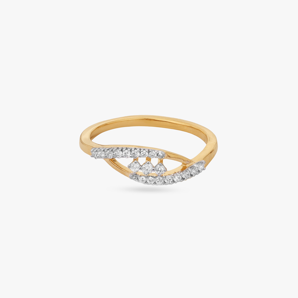 Lattice Curve Diamond Ring,,hi-res image number null