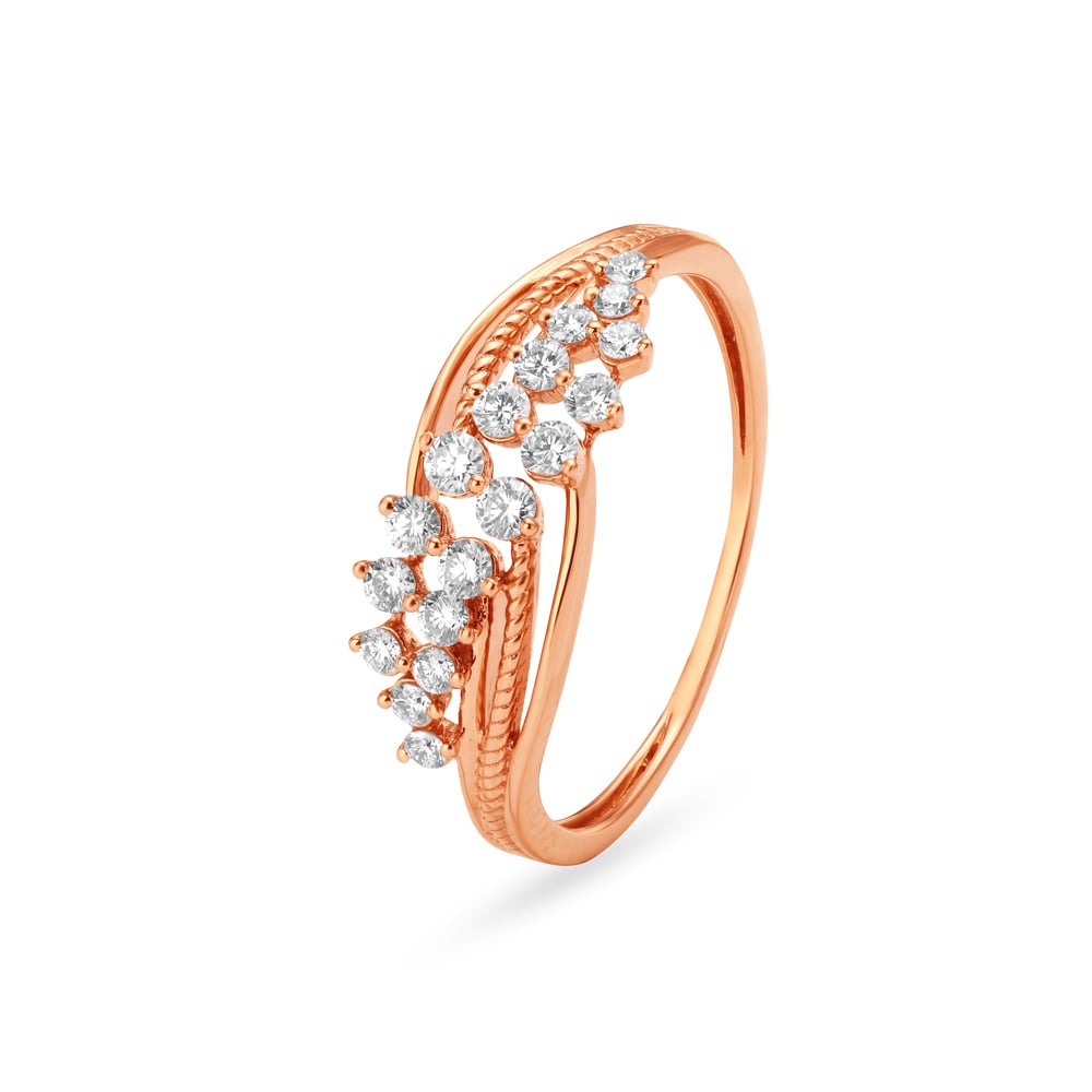 Buy Mia by Tanishq by Tanishq 14KT Rose Gold Diamond Finger Ring 17.20 mm  Online - Best Price Mia by Tanishq by Tanishq 14KT Rose Gold Diamond Finger  Ring 17.20 mm - Justdial Shop Online.