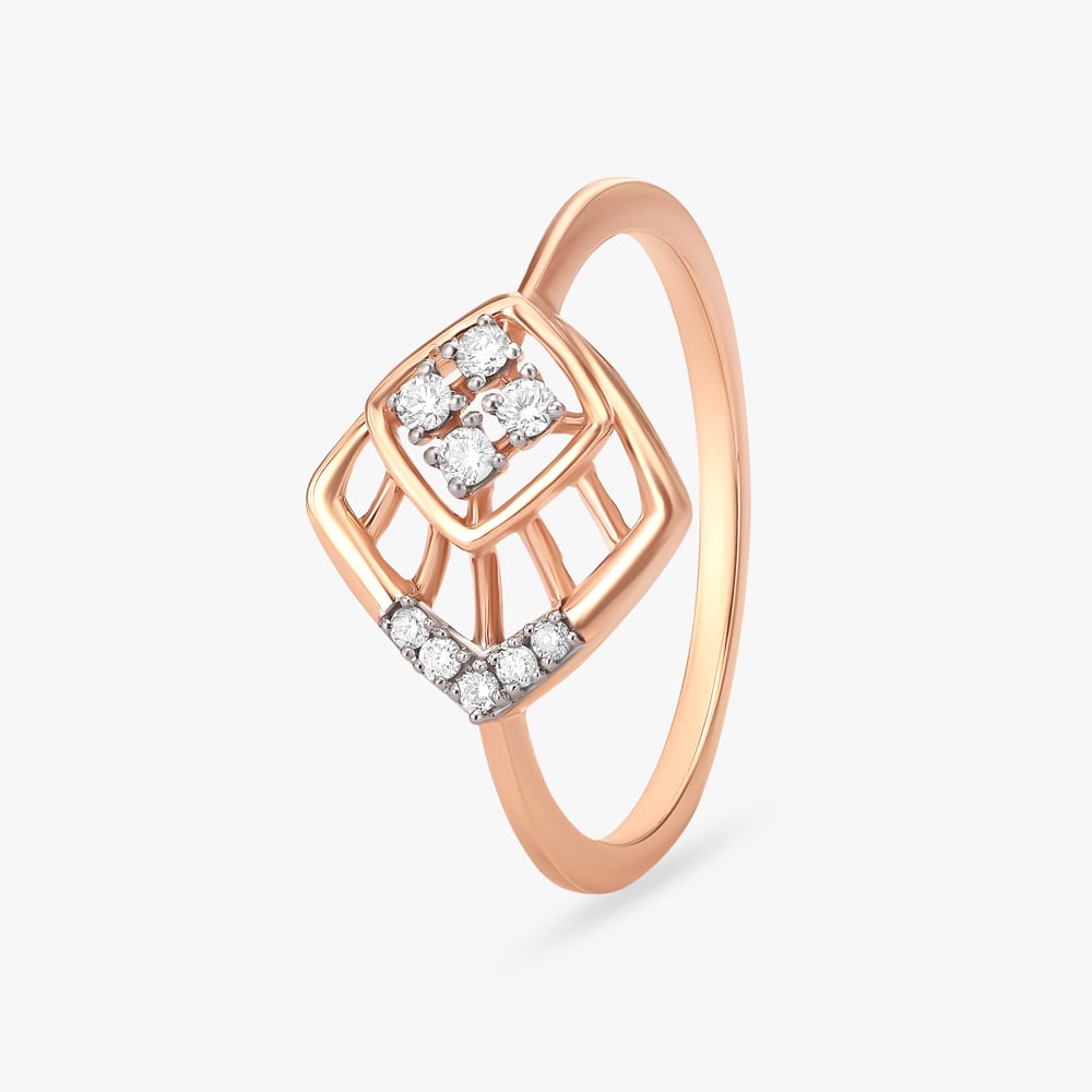 Radiant Diamond Ballet Finger Ring