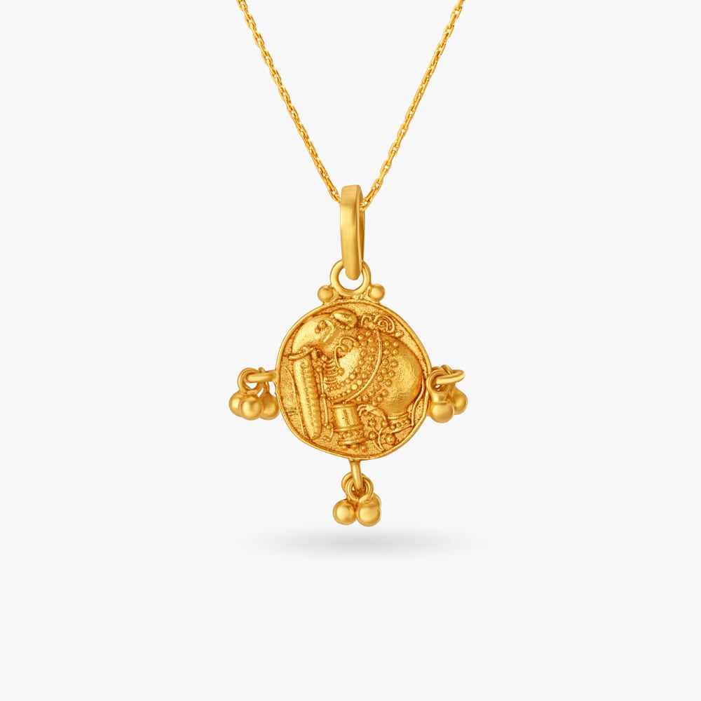 Gaja Kesari Coin Pendant,,hi-res image number null