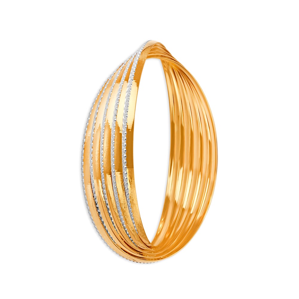 Multi-Band Gold Bangle,,hi-res image number null