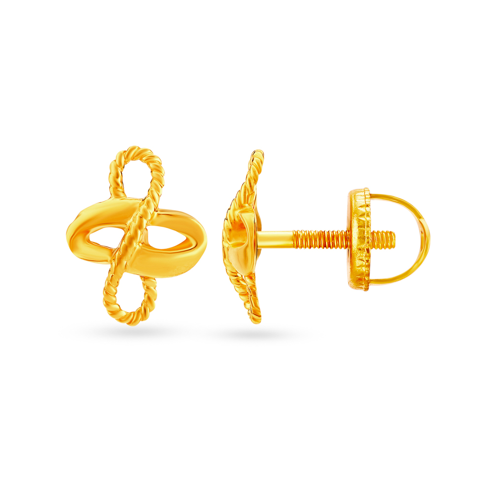 Contemporary Butterfly Gold Studs,,hi-res image number null