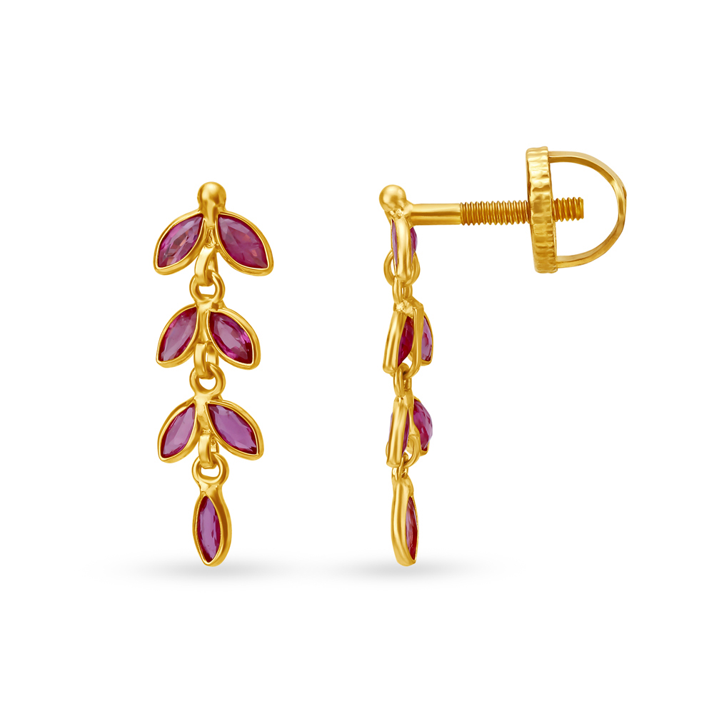 Mona Ruby Pendant Earrings Set,,hi-res image number null