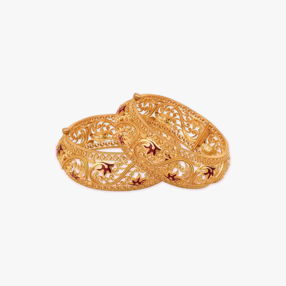 Sonar Likhon Choor Gold Bangles,,hi-res image number null