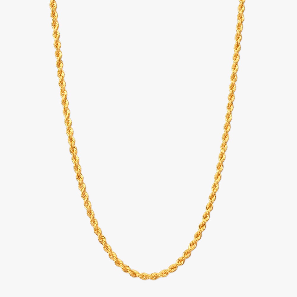 

Rope Twist Gold Chain For Men