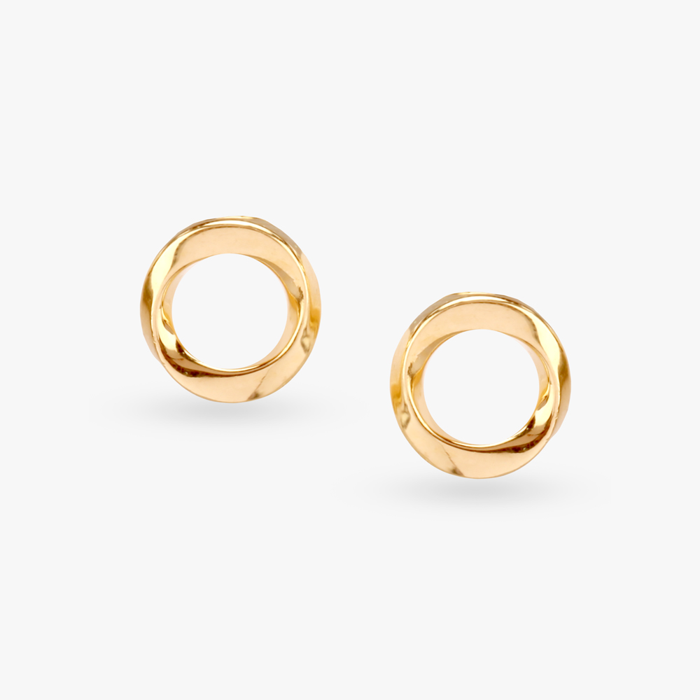 

Radiant Circle Gold Stud Earrings