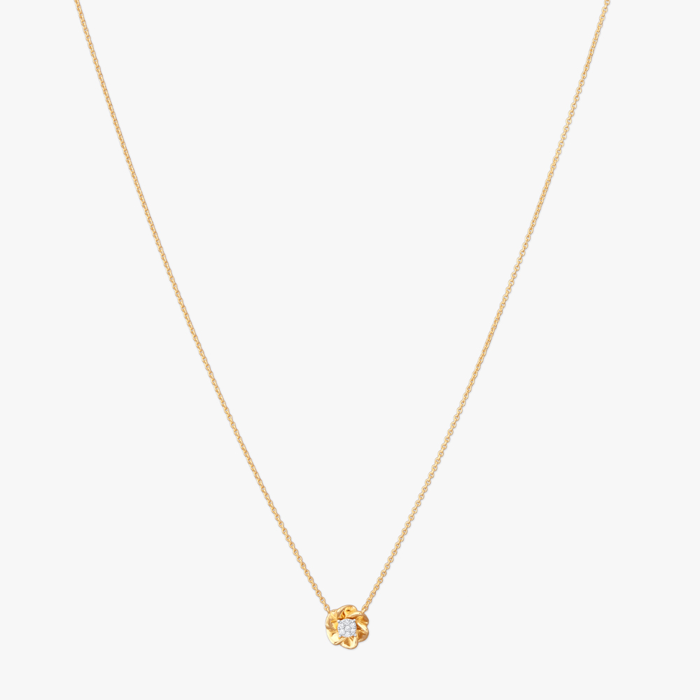 Delicate Flower Diamond Pendant with Chain,,hi-res image number null