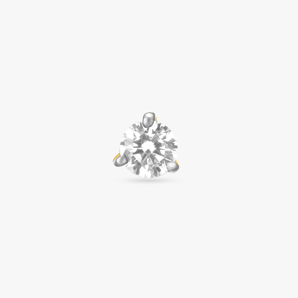 Cute Chic Gold and Diamond Nose Pin,,hi-res image number null