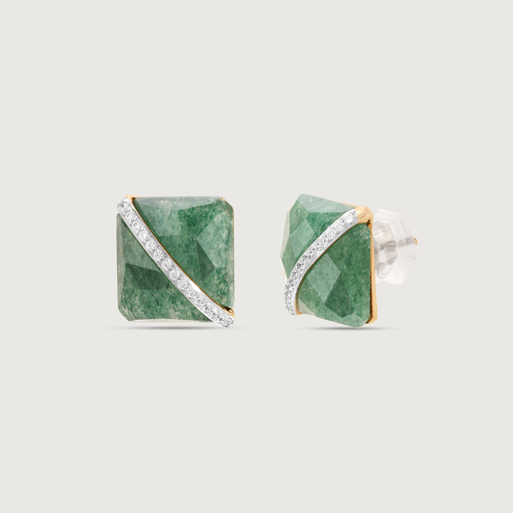 Royal Glow Quartz Stud Earrings,,hi-res image number null